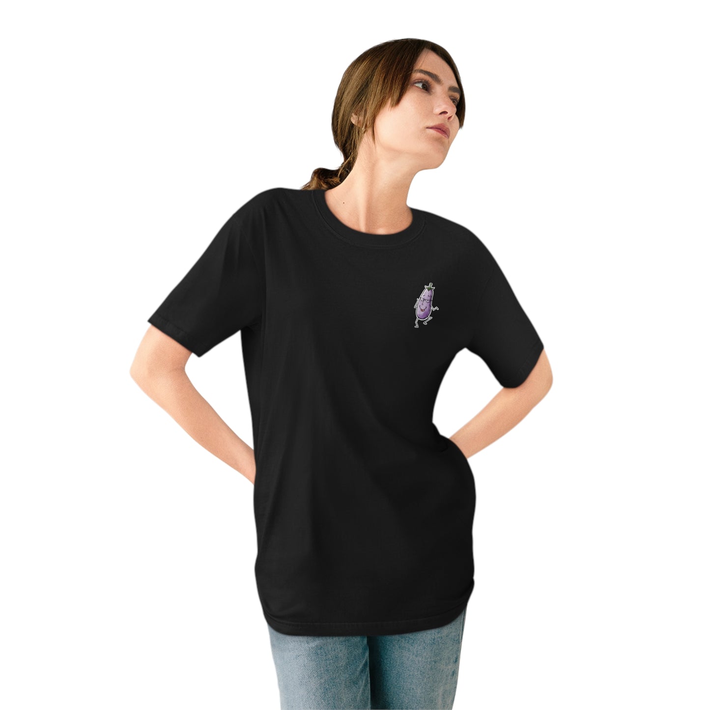 Dancing Eggplant/Aubergine - Unisex Organic T-shirt